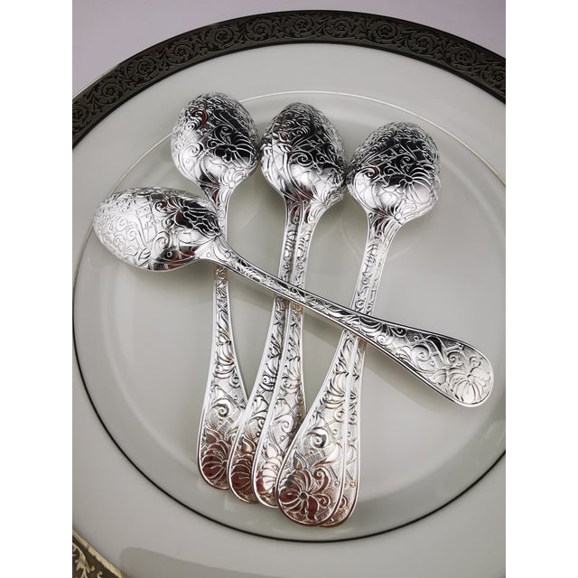 Christofle Silver-Plated Garden of Eden Cutlery Service for 12 from Christofle et Cardeilhac, Set of 100 For Sale - Image 12 of 18