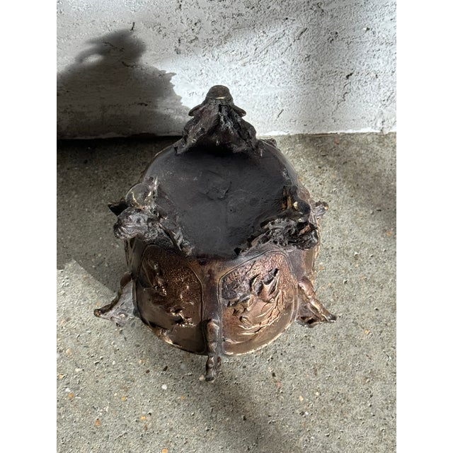 19th-Century German Bronze Footed Urn With Avian Reliefs and Gargoyle Motifs For Sale - Image 11 of 17