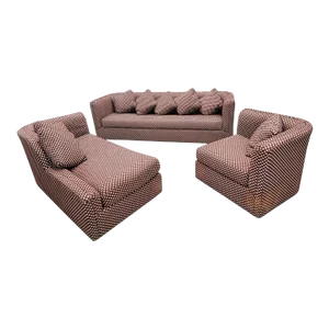 Mid-Century Modern 3 Piece Modular Sectional Sofa by Directional in Original Fabric