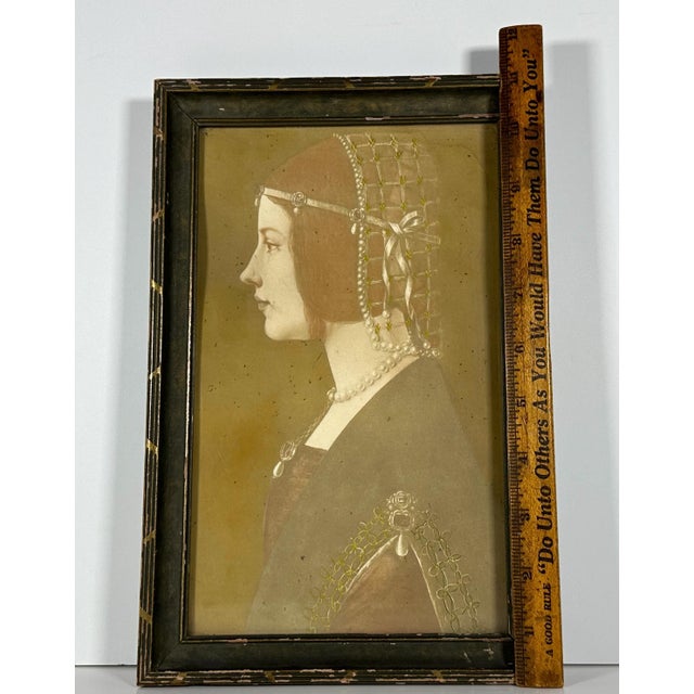 Early 20th Century Duchess Beatrice d'Este Lithograph - Leonardo da Vinci Portrait Print For Sale - Image 9 of 10