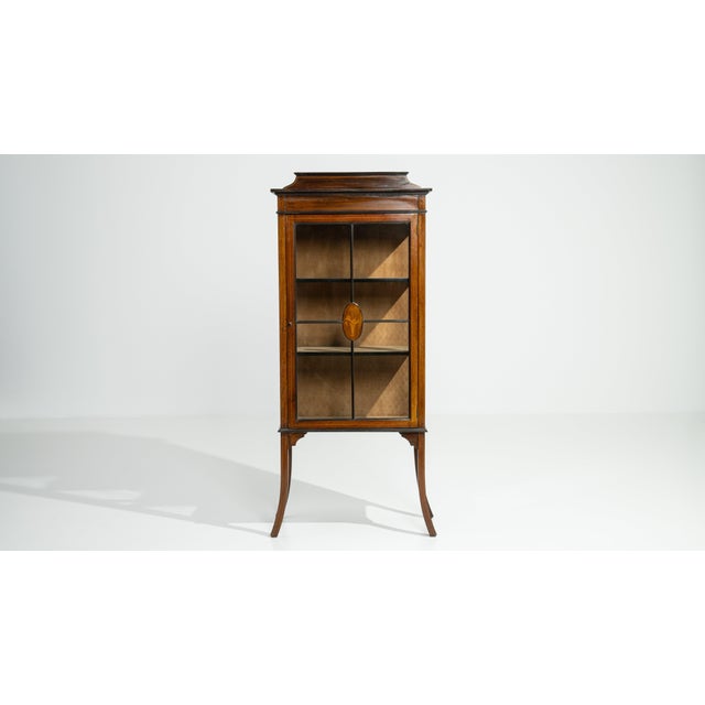 Wood Edwardian Inlaid Cabinet United Kingdom 19th Century For Sale - Image 7 of 14
