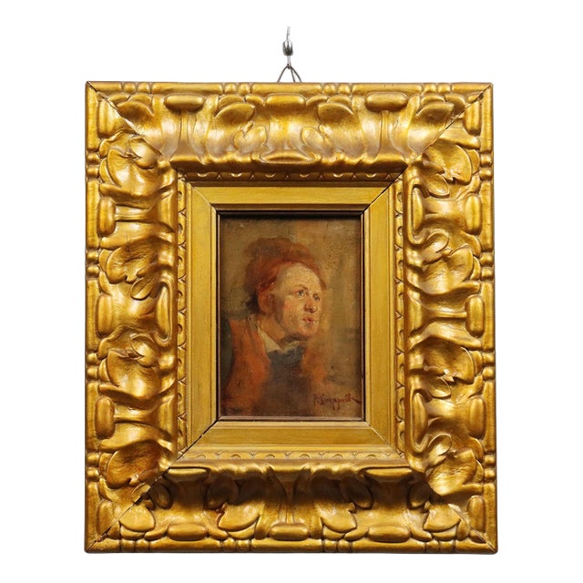 Pietro Scoppetta, Portrait, Oil on Canvas, Framed For Sale