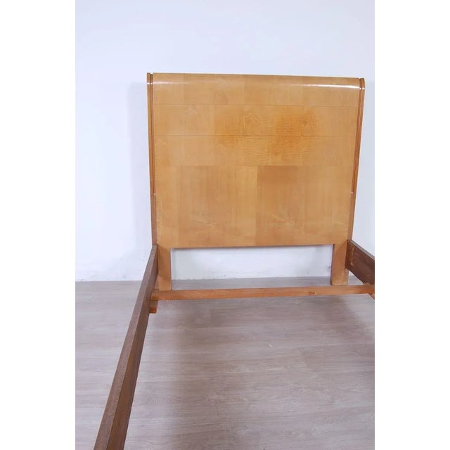 Art Deco Burl Single Bed Frame, 1930s For Sale - Image 6 of 15