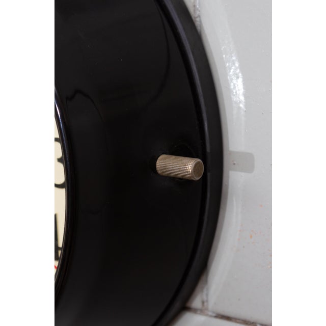 Metal Vintage Black Wall Clock from Seiko, 1990s For Sale - Image 7 of 9