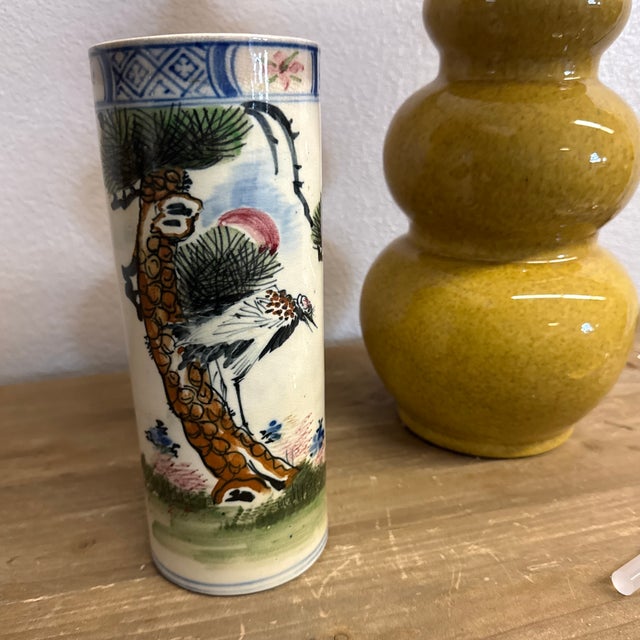 Late 19th Century Hand Painted Bird Vase For Sale - Image 6 of 6