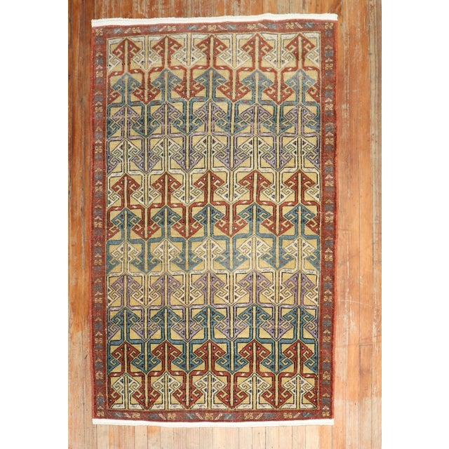 Mid-20th-century Turkish Anatolian scatter size Rug Size: 3'7'' x 5'7''