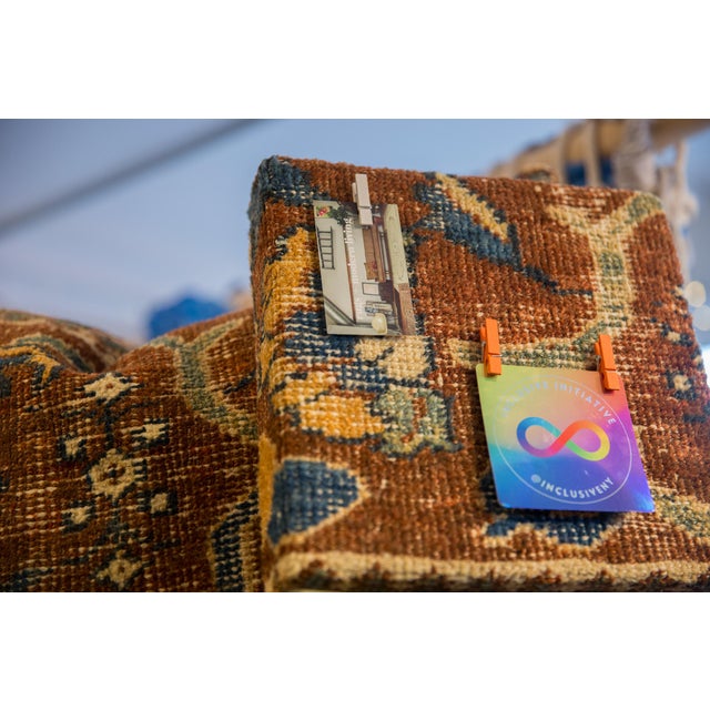 Decorative Cork Board Antique Ziegler Mahal Rug Fragment Art For Sale - Image 16 of 16