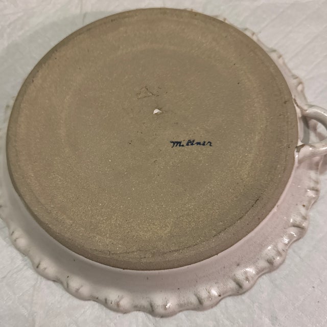 Glazed Pottery Trinket Dish Large or Decorative Pie Plate For Sale In New Orleans - Image 6 of 7