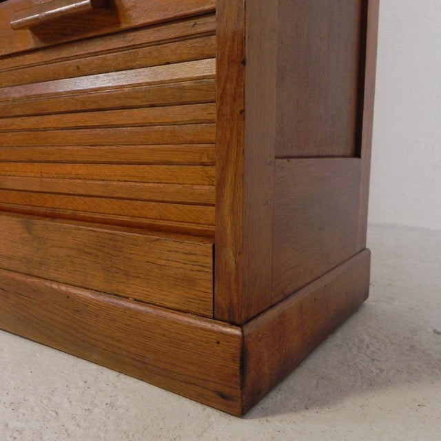 Oak Roller Shutter Cabinet, 1950s For Sale - Image 13 of 18
