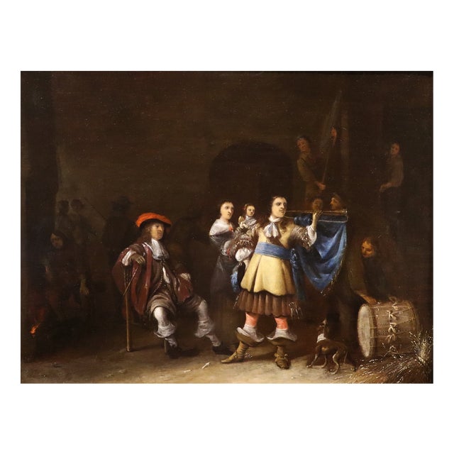 Anthony Palamedesz, Palamedesz Guardhouse, 1630, Oil on Board For Sale