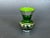 Art Nouveau Vintage Green Glass Vase With Silver Overlay For Sale - Image 3 of 11
