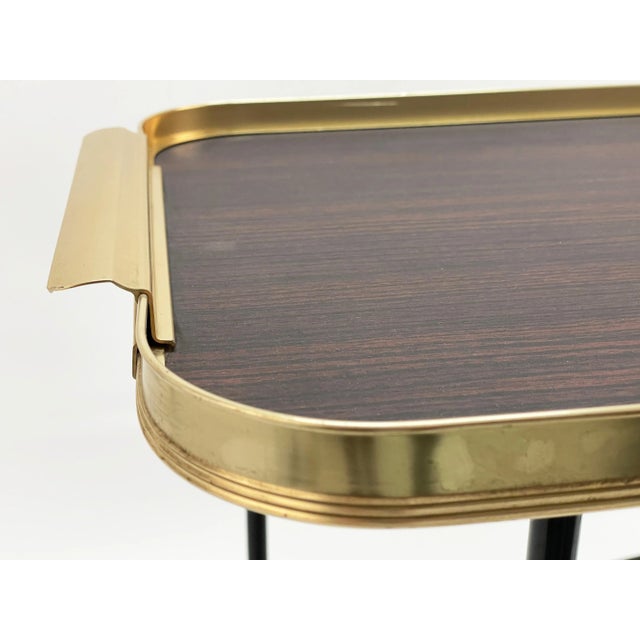 Mid-Century Mahogany Bar Cart with Trays and Bottle Holder by Ico Parisi, 1960s For Sale - Image 17 of 18