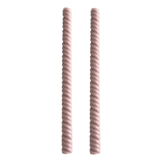 Helix Tapers, Set of 2 - Smoked Lilac For Sale