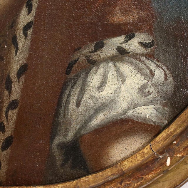 Italian Artist, Female Portrait, 18th Century, Oil on Canvas, Framed For Sale - Image 8 of 14