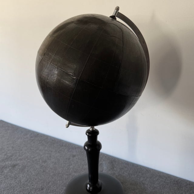 Vintage Black Slate Globe, 1930s For Sale - Image 4 of 9