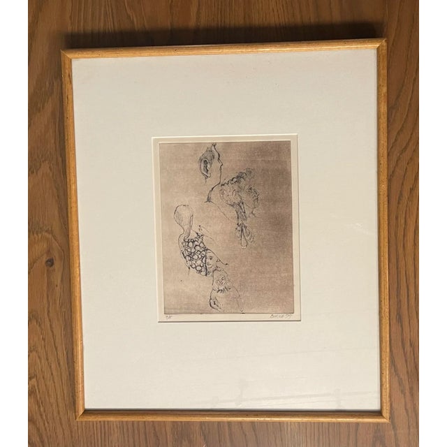 Paper g.t. Burke Signed Limited Edition Etching – 3/5 Nantucket Artist Association, Framed Print For Sale - Image 7 of 9