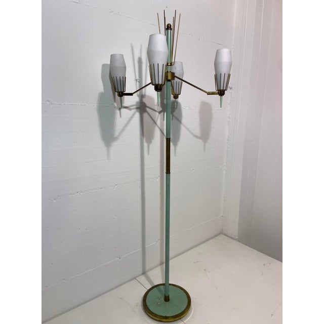 Lightolier Floor Lamp in Lacquered Brass from Arredoluce, 1952 For Sale - Image 4 of 5