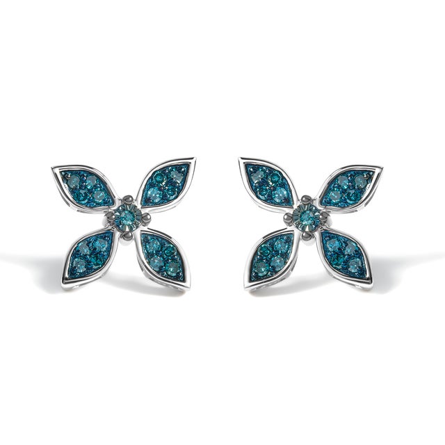 Immerse yourself in the enchanting elegance of these sterling silver floral earrings, where artistry and allure bloom in...