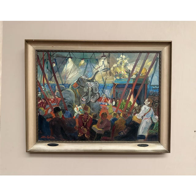 John Carlsson, Cirkus Scott, 1950s, Oil on Canvas, Framed For Sale - Image 17 of 18