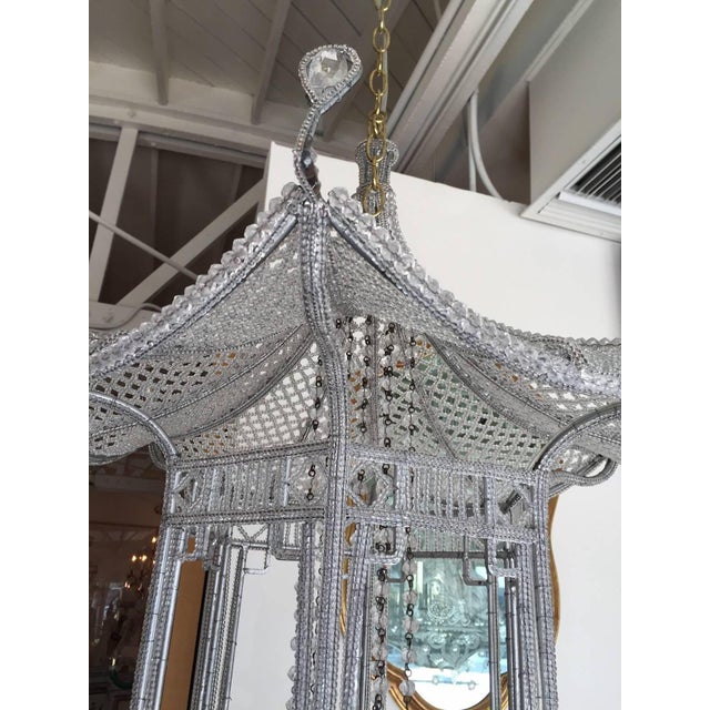 2010s Custom-Made, "Venezia" Beaded Pagoda Chandelier For Sale - Image 5 of 5