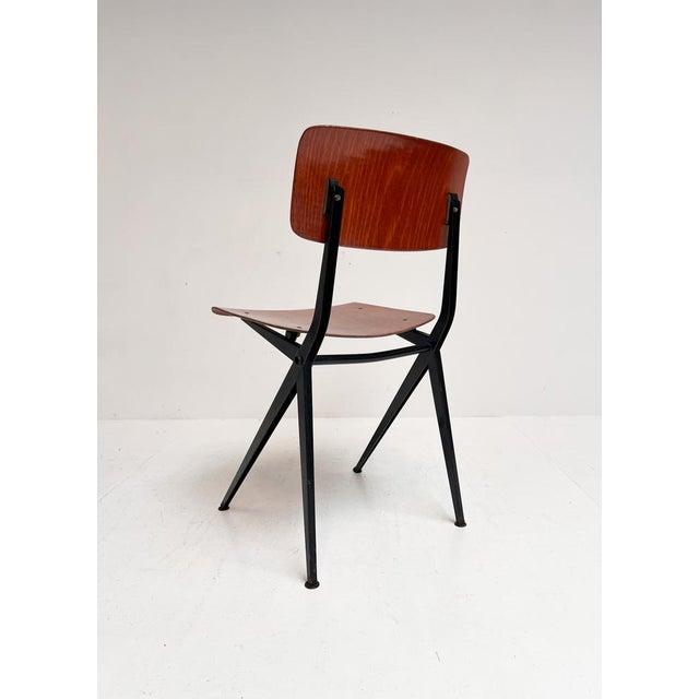 Black Vintage School Chairs by Ynske Kooistra for Marko Holland, 1960s, Set of 4 For Sale - Image 8 of 15