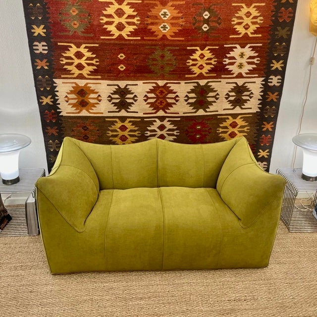 Chartreuse Two-Seater Sofa by Mario Bellini for B&B, 1970s For Sale - Image 8 of 9