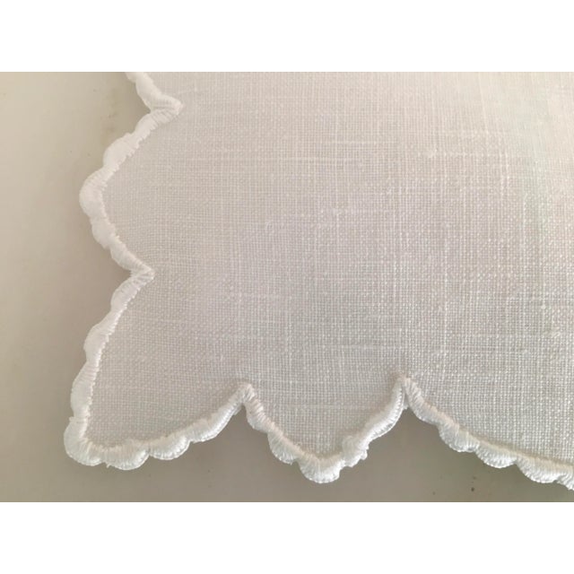 French Vintage Embroidered and Monogramed Linen Placemats- Set of 8 For Sale - Image 3 of 13