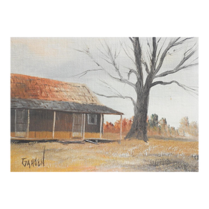 Small Mid 20th Century Old Farmhouse Painting