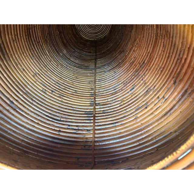 Vintage Large Pencil Reed Floor Vase/Urn For Sale - Image 4 of 6