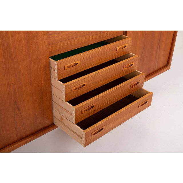 Vintage Danish Teak Highboard by H.P. Hansen, 1960s For Sale - Image 15 of 17