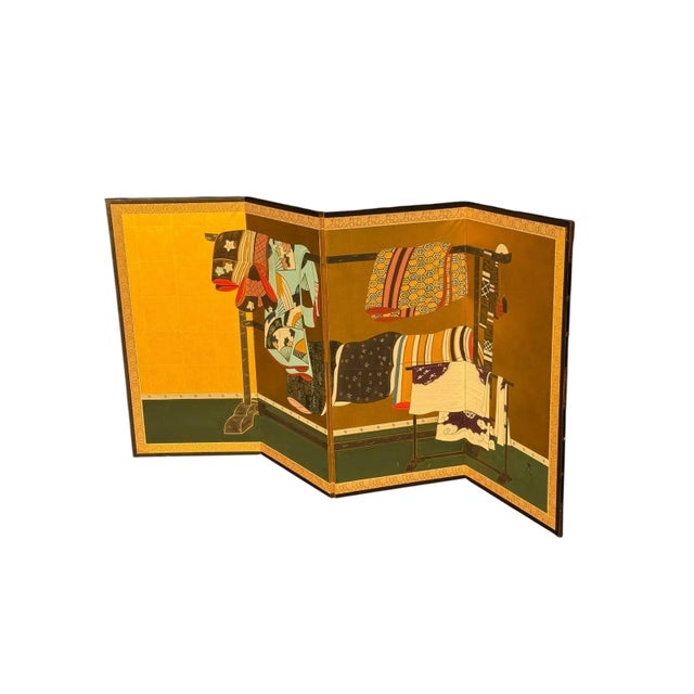 Japanese Vintage Japanese Tagesode Byobu For Sale - Image 3 of 7