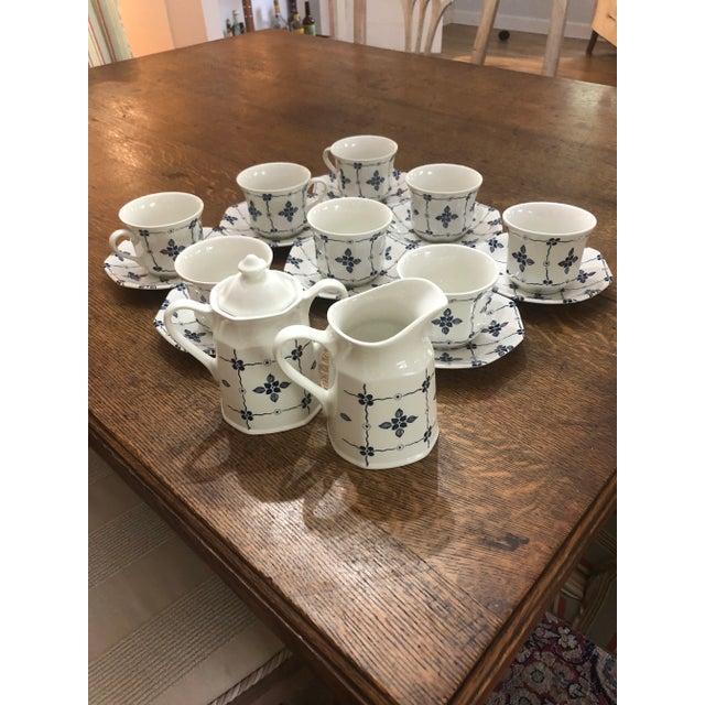 Ceramic Royal Staffordshire “Homespun” Ironstone by Meakin - 18 Pieces For Sale - Image 7 of 8