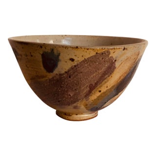 Hand-Painted Stoneware Bowl by Vermont Potter Joe Gilmartin For Sale