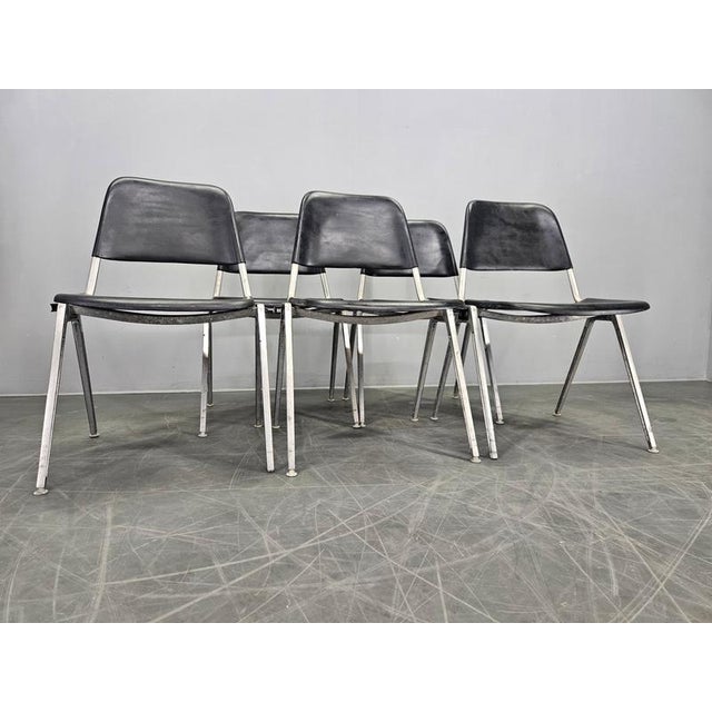 Metal Mid-Century Knoll Stackable Chairs by Don Albinson, 1970s, Set of 5 For Sale - Image 7 of 10