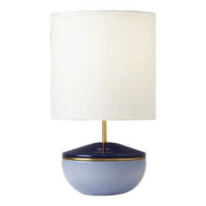Kate Spade New York by Visual Comfort Studio Cade Medium Table Lamp in Polar Blue