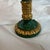 Wood Vintage Italian Hand Carved Goldleaf Wood Candle Stick Lamps With Shades/Finials - a Pair For Sale - Image 7 of 13