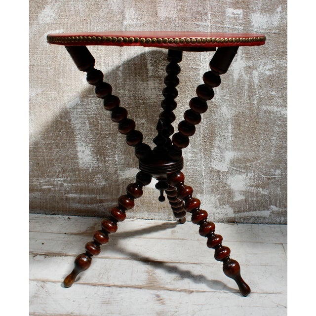 Victorian Bobbin Turned Beech Gypsy Table, 1880 For Sale - Image 9 of 9