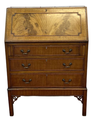 Vintage English Mahogany Roll-Back Secretaire, 1930s