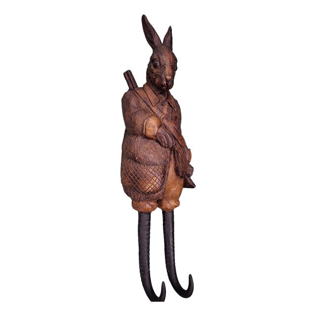 Black Forest Hunting-Wall Rabbit, 1980s For Sale