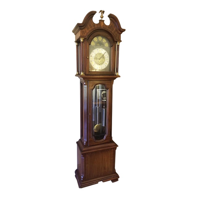 Limited Edition 1978 Ridgeway Grandfather Clock Inlaid Mahogany Date