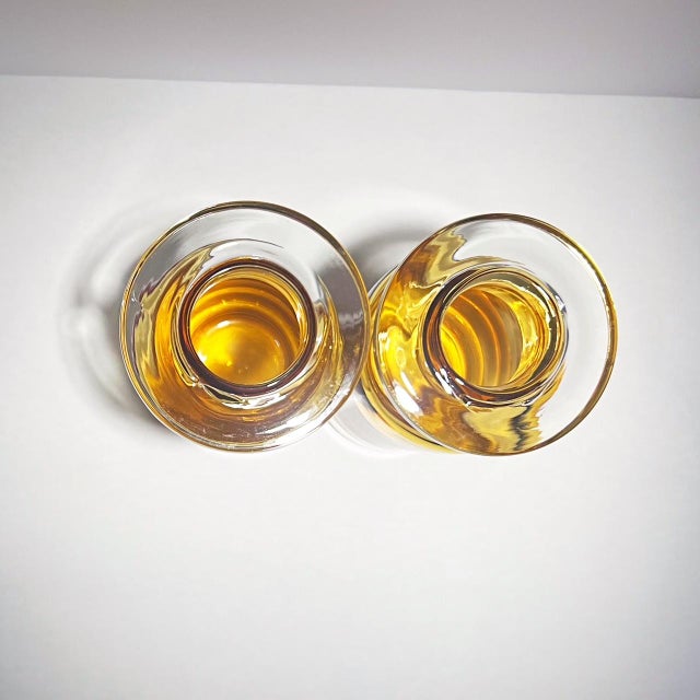 2010s Pair of "The Alchemist" Jars in Amber For Sale - Image 5 of 5
