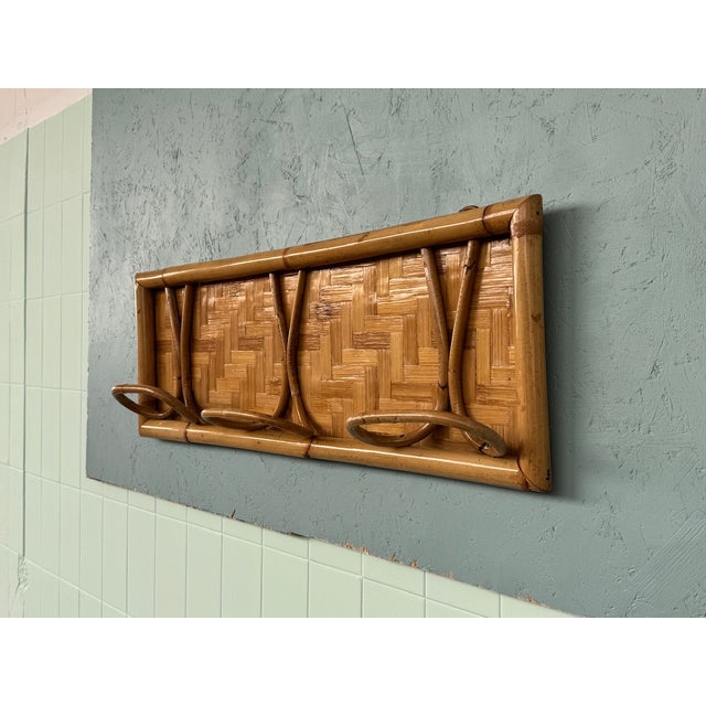 Mid-Century Modern Mid-Century Modern Italian Bamboo Hat Rack, 1960s For Sale - Image 3 of 11
