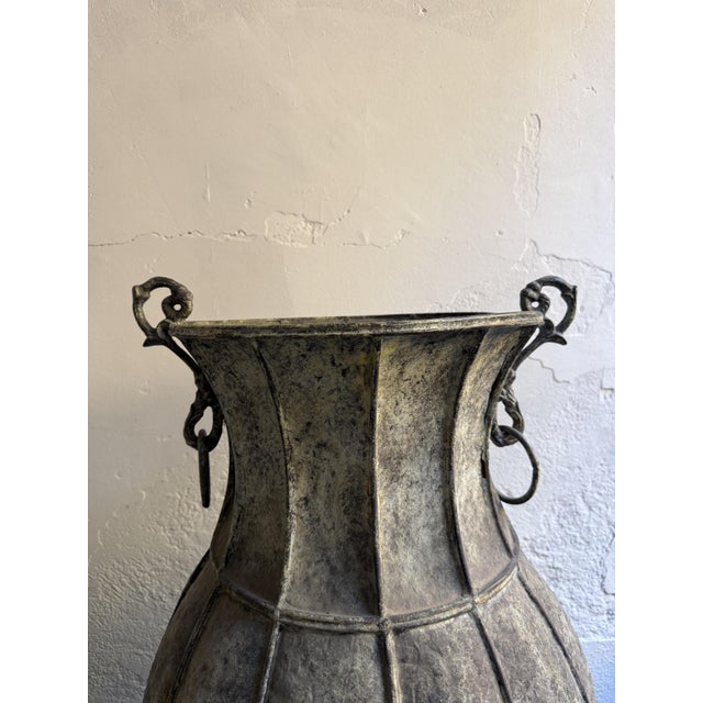 Ornamental Copper Amphora Vases, 20th Century, Set of 2 For Sale - Image 6 of 18