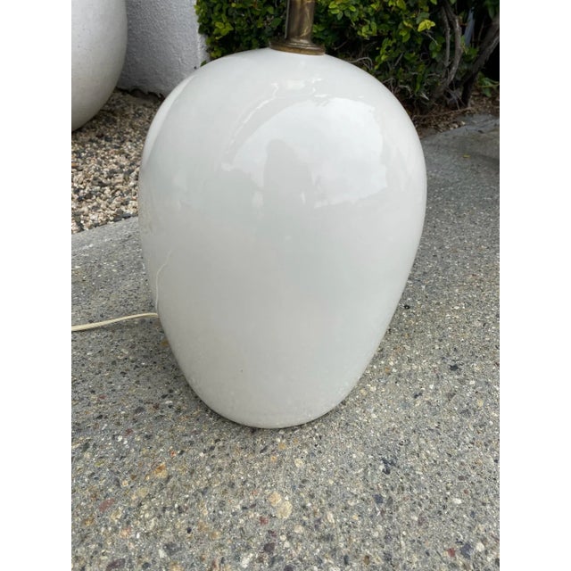 Ceramic Vintage Ceramic Lamp With Pleated Shade For Sale - Image 7 of 11