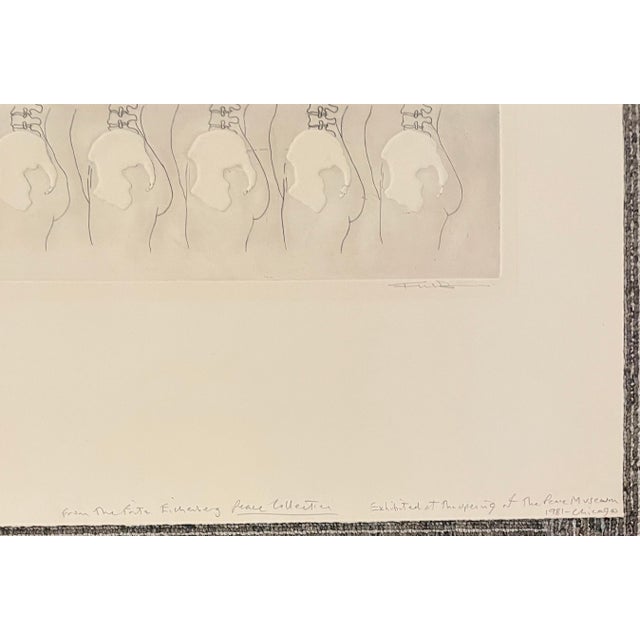 Modern 1980 David Finkbeiner Modern Embossed Etching For Sale - Image 3 of 5
