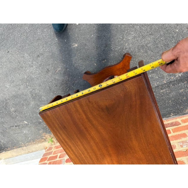 Antique 19th Century American Empire Flame Mahogany Drop Leaf Side Table For Sale - Image 10 of 16