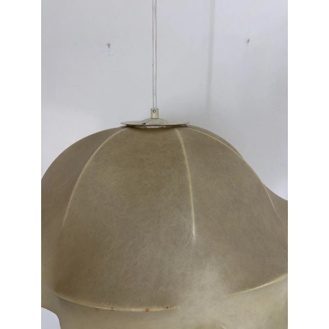 Huge Rare Cocoon Mid Century Modern Pendant Chandelier Flos Castiglioni Resin For Sale - Image 6 of 12