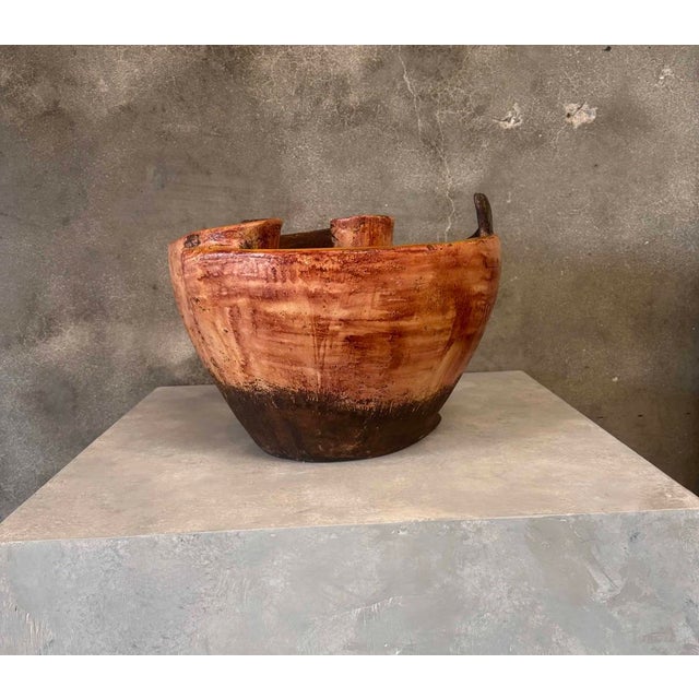 Late 20th Century Hand-Carved Wood Sculptural Vessel For Sale - Image 11 of 12