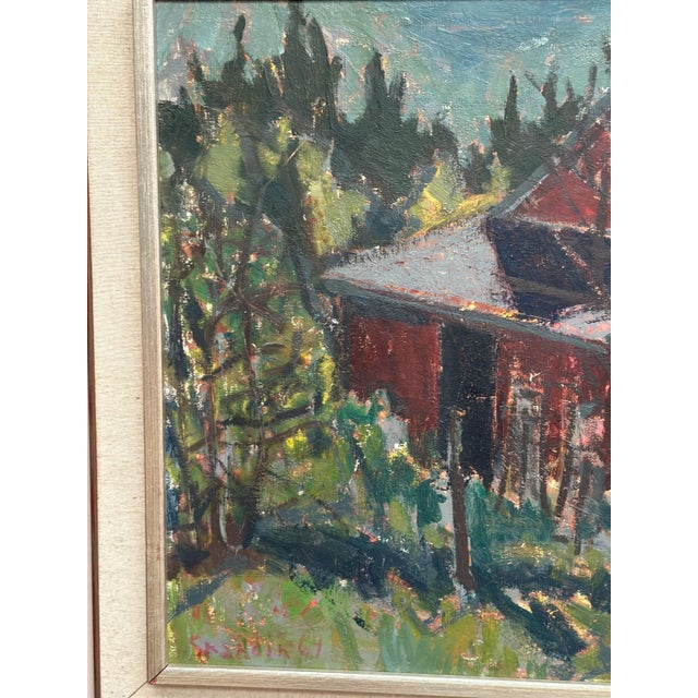Svän Grandin, Barn, 1950s, Oil on Panel, Framed For Sale - Image 5 of 14