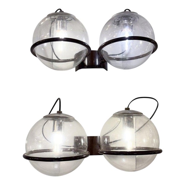 Mid-Century Modern Wall Lights by Gino Sarfatti, 1960s, Set of 2 For Sale